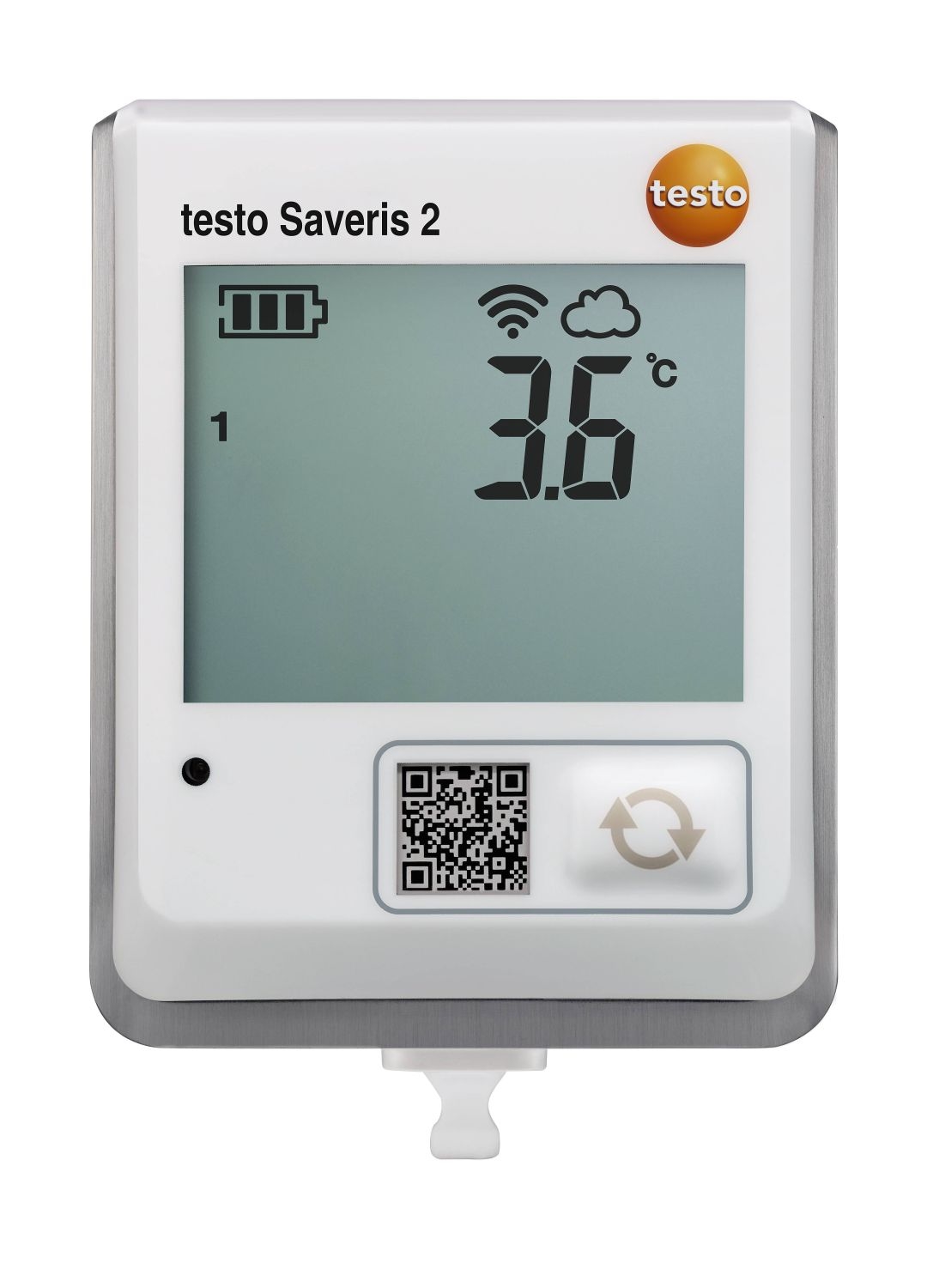 TESTO SAVERIS 2-T1 - ENREGISTREUR DE DONNÉES  WIFI AVEC ÉCRAN ET SONDE DE TEMPÉRATURE CTN INTÉGRÉE