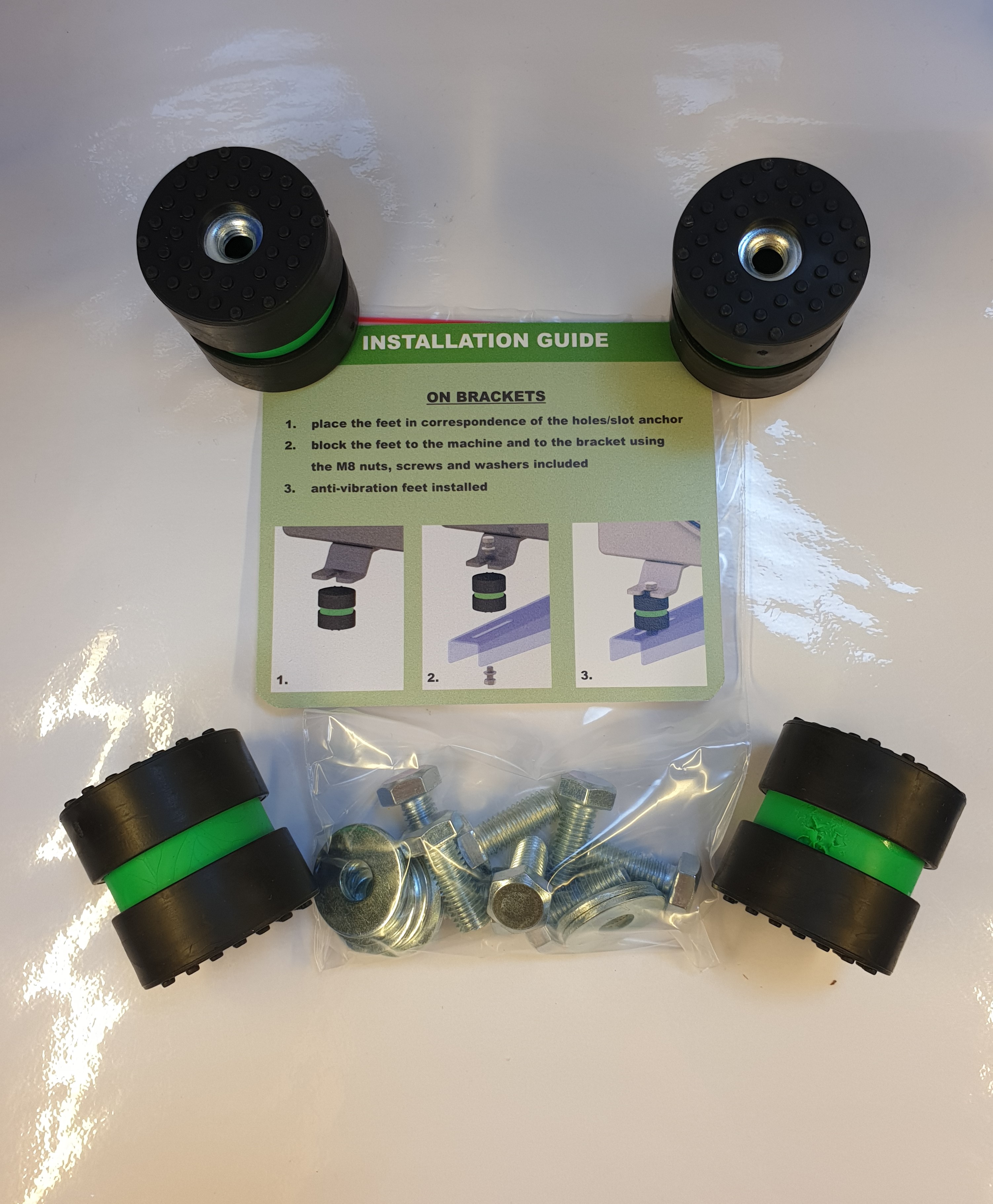 ANTIVIBRANTE KIT NOCEDD4040 - PORTATA FINO A 100 KG VERSIONE DD: DADO-DADO