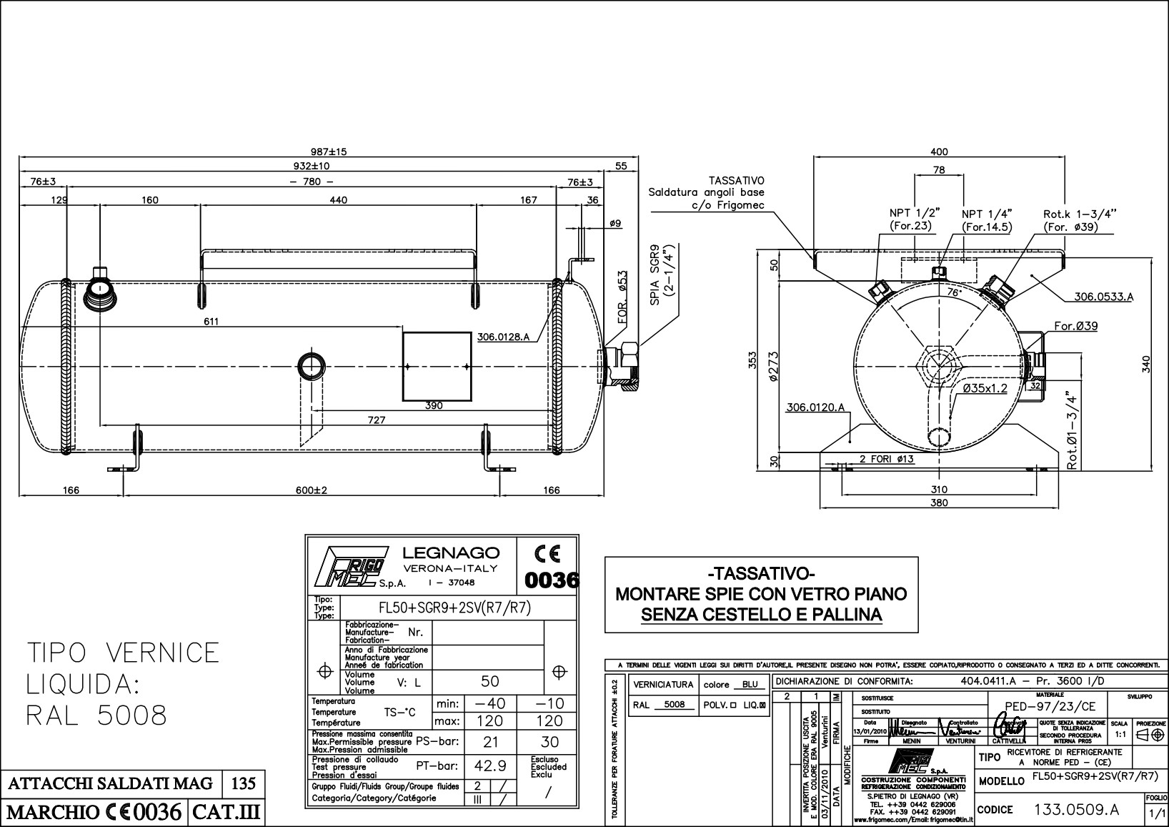 SAMMLER LIEGEND 50 LITER 30 BAR 