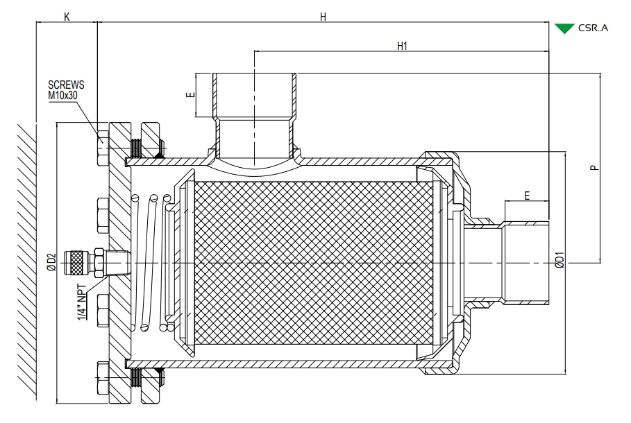 FILTRE À CARTOUCHE D'ASPIRATION 1 1/8 '' 
