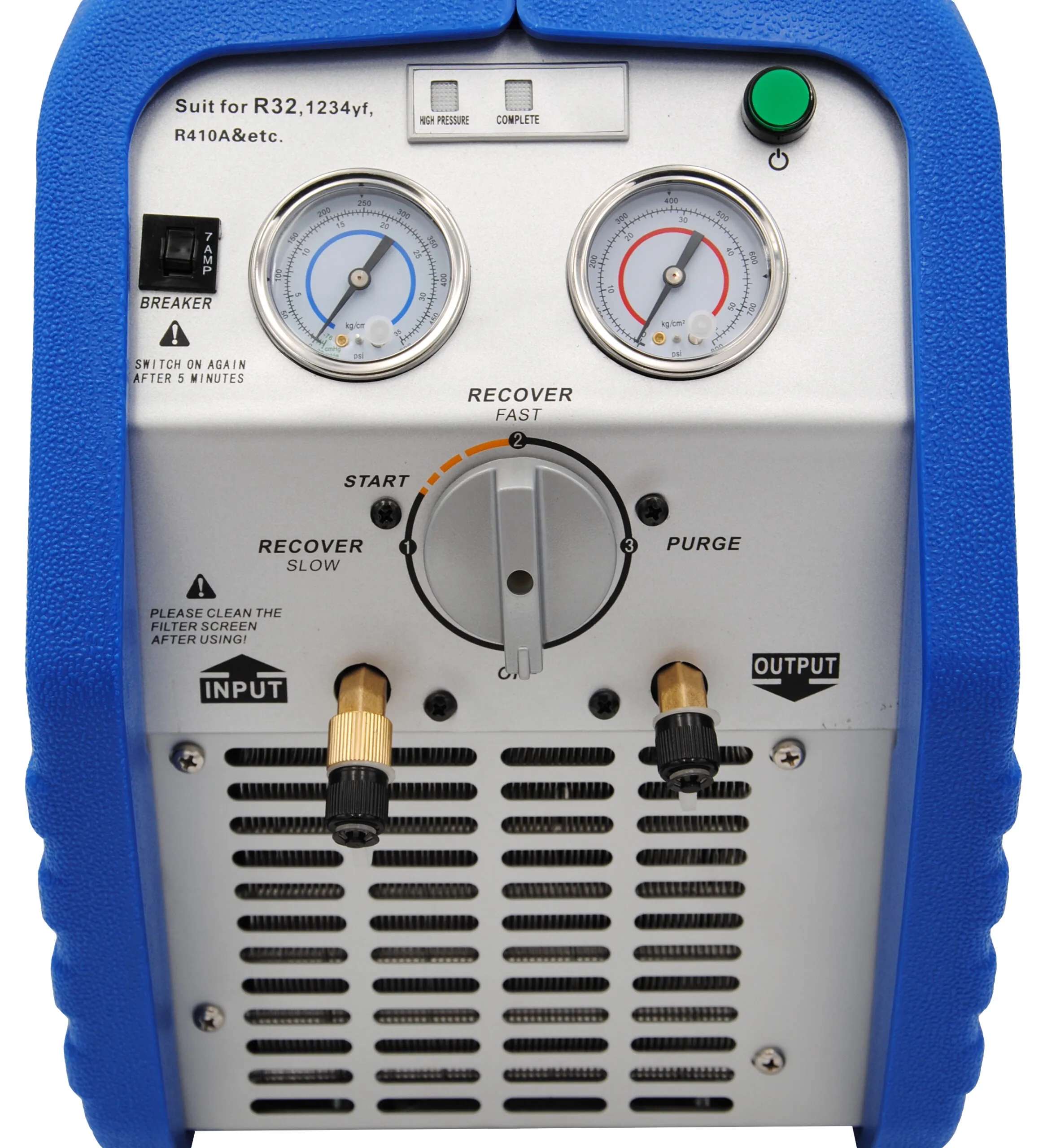 STATION DE RÉCUPÉRATION DE GAZ Mod. REC-12 COMPACT COMPACT de 0,75 HP, avec 1 robinet, séparateur d'huile et filtre."