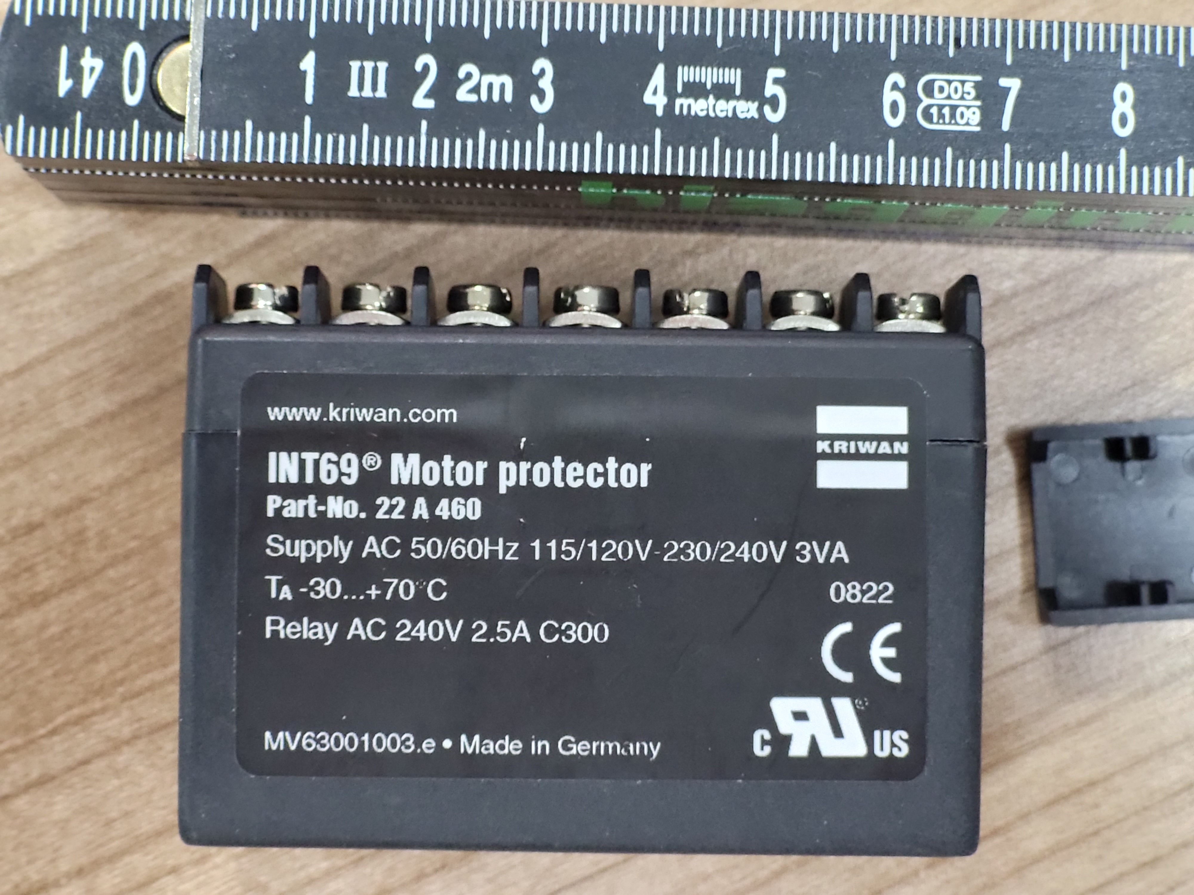DISPOSITIVO KRIWAN INT69 - PROTETTORE MOTORE ART.-Nr.: 22A460 - AC50/60HZ 115/120V,230/240V