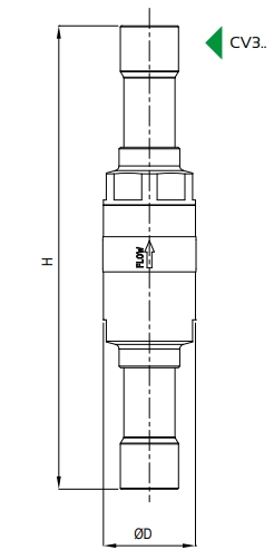 VANNE ANTI RETOUR 5/8" ODS-M16 ODS AVEC RESSORT STANDARD