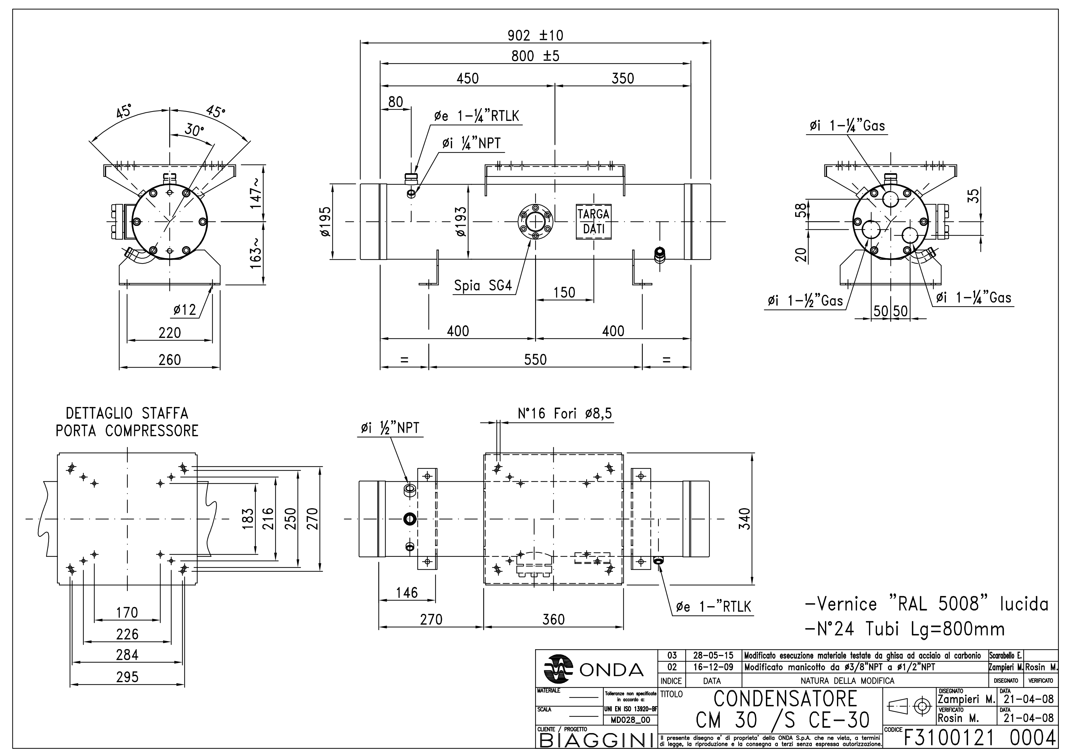 CONDENSEUR À EAU CM 30  / S CE-30 COD. F31001210004