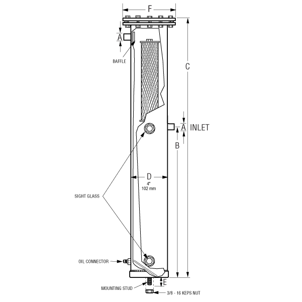 Séparateurs d'huile coalescents/Réservoirs 925 1 3/8" 