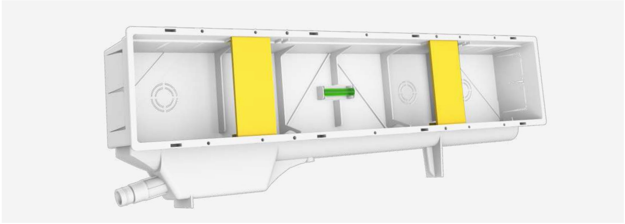 PREDISPOSIZIONE CON SIFONE  L=520 MM PROFESSIONAL ELITE COPERCHIO AD INCASTRO