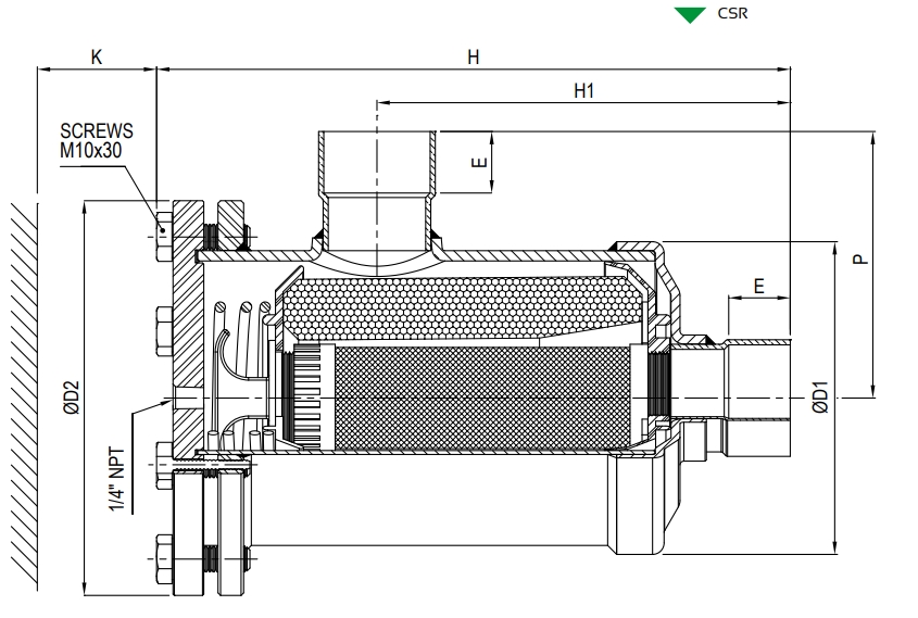 FILTRE À CARTOUCHE POUR LIQUIDE 5/8" Catégorie I - HFC / HFO