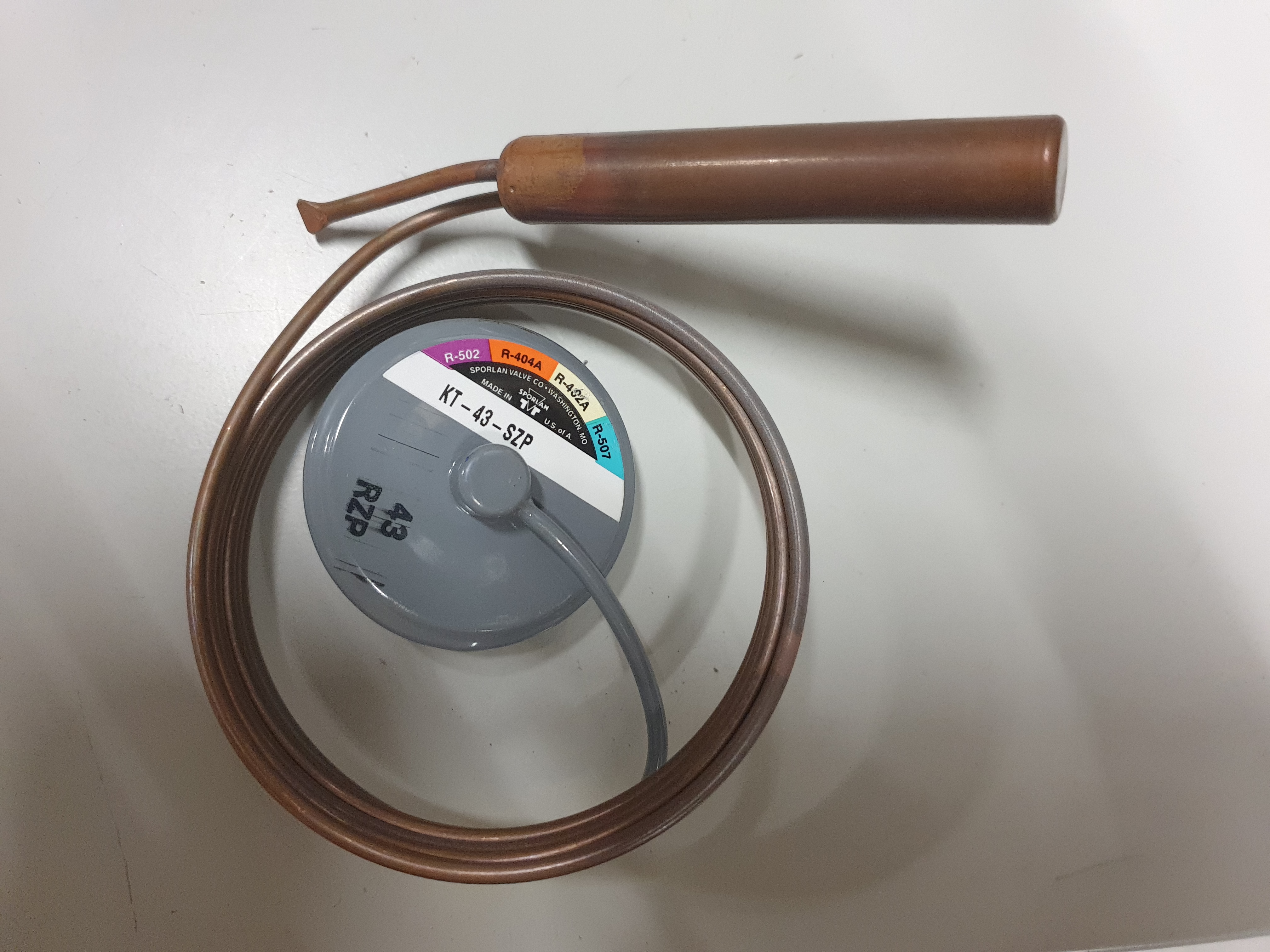 ELEMENTO TERMOSTATICO KT 43 SZP - COD. 180060 (OBSOLETO) / GAS R404A, R507 - INTERVALLO DI TEMPERATURA MOP DA -40°C A -10°C