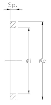 JOINT TEFLON ROTALOCK 3/4"-16UNS De. 14.3 x di. 11 x sp. 1.5