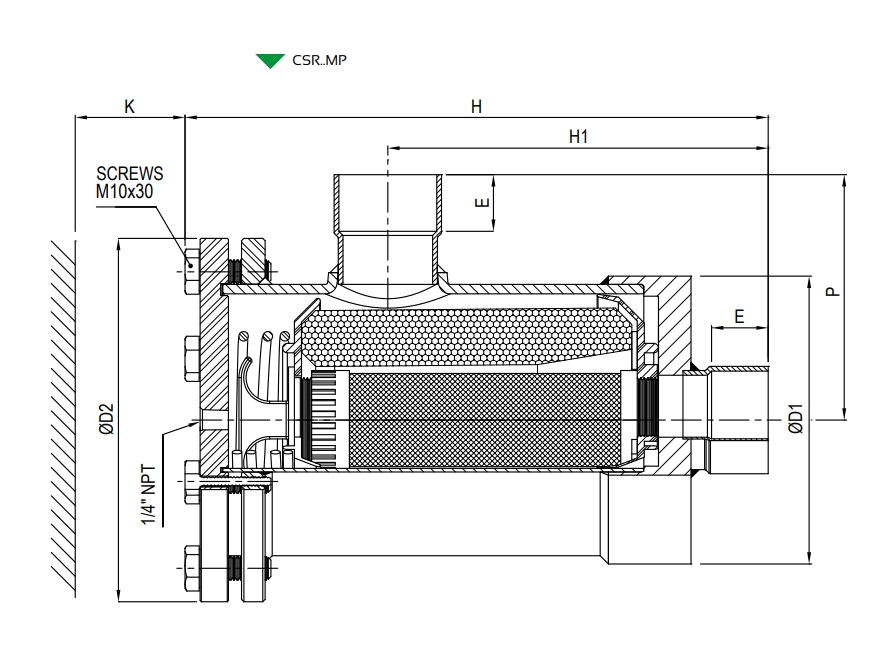 FILTRE SC REMPLACABLE 1 3/8"MP 