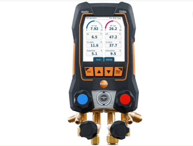 TESTO 558s - MANIFOLD ÉLECTRONIQUE AVEC BLOC  DE VANNE À 4 VOIES ET ÉCRAN TACTILE INTUITIF