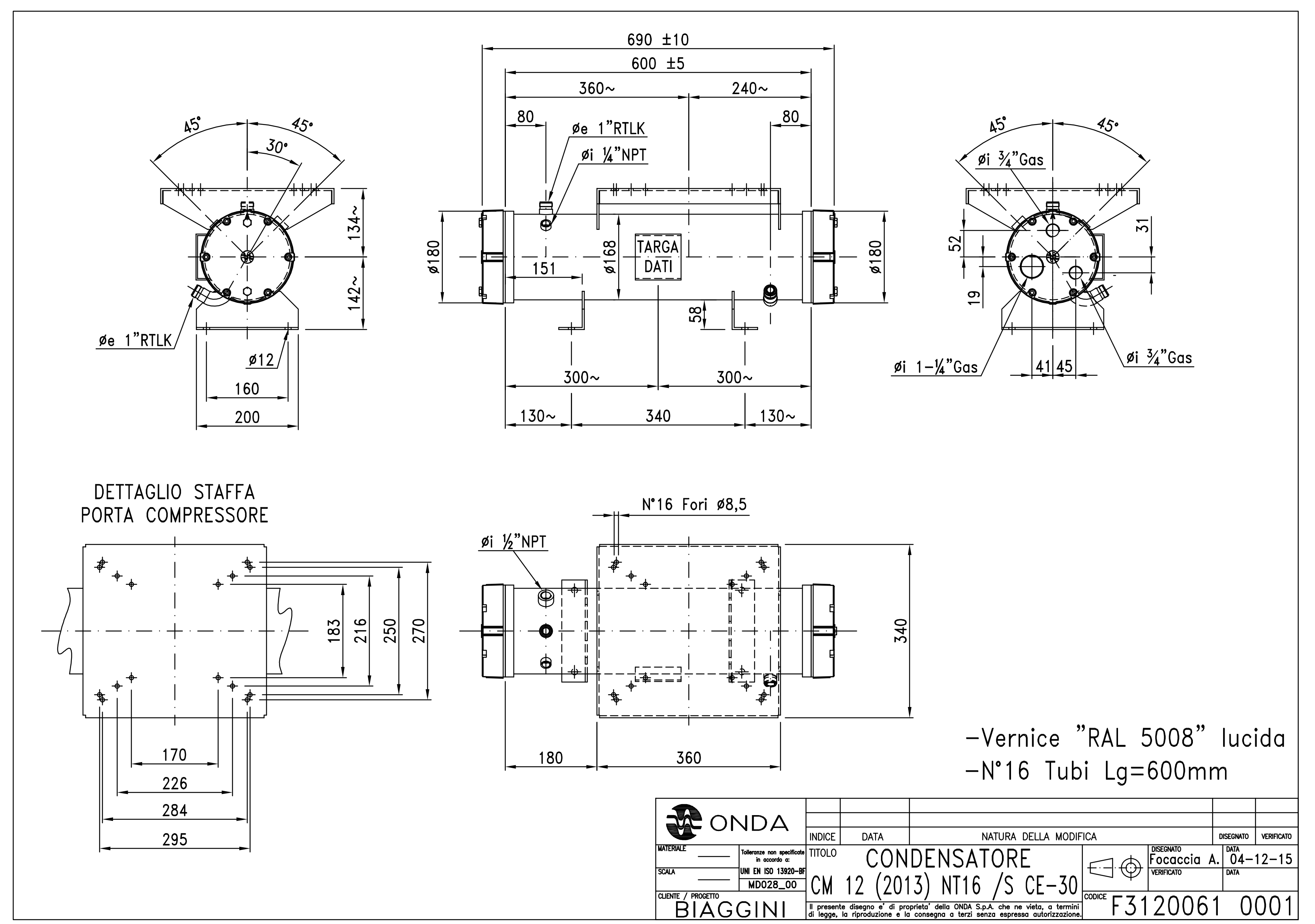 CONDENSEUR À EAU  CM 12 (2013) NT16 /S CE-30 COD. F31200610001