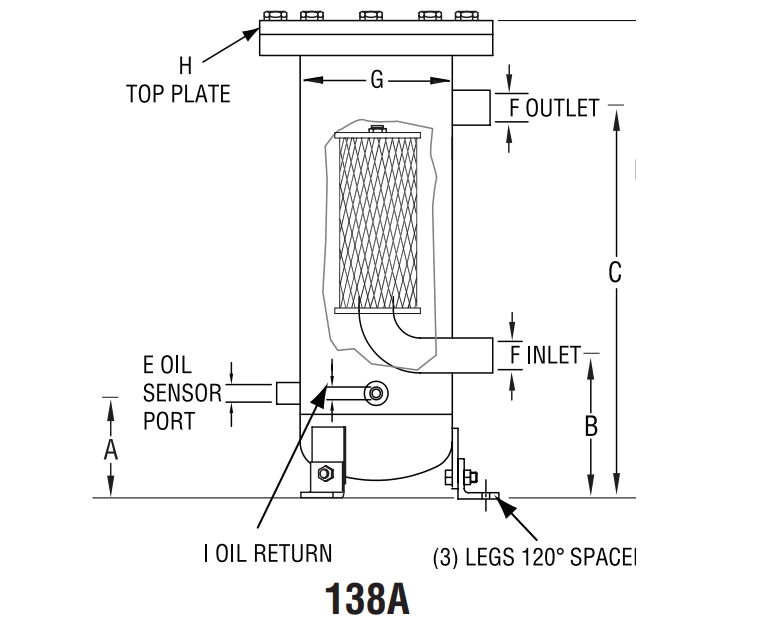 SEPARATEUR D'HUILE COALESCENTS 138A 1-1/2" BW Série 130 pour CO2 transcritique - TEMPRITE