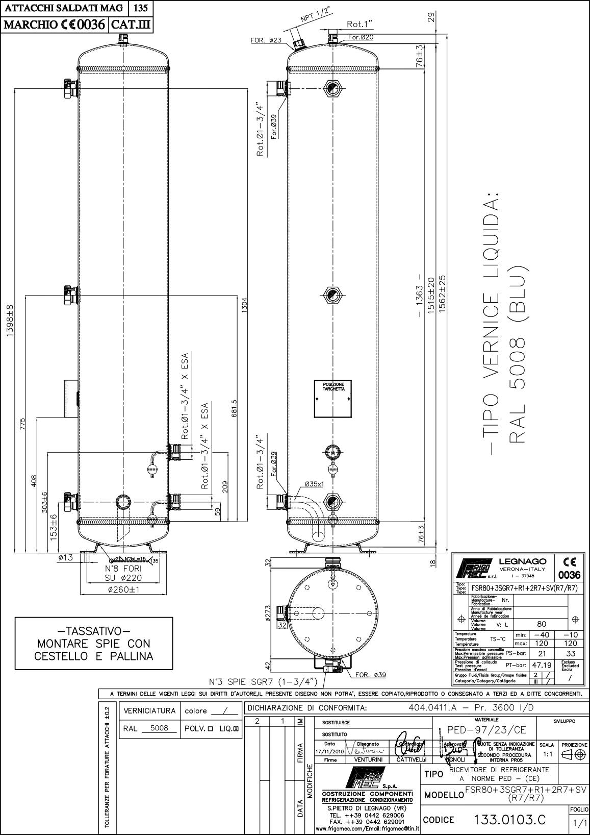 STEHSAMMLER 80 LITER 33 BAR 