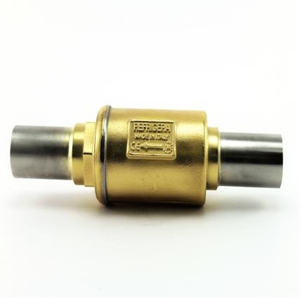 CLAPET ANTI-RETOUR AVEC RESSORT STAND. 22 mm (7/8")  POUR R744 AVEC RACCORDS EN ACIER INOXYDABLE