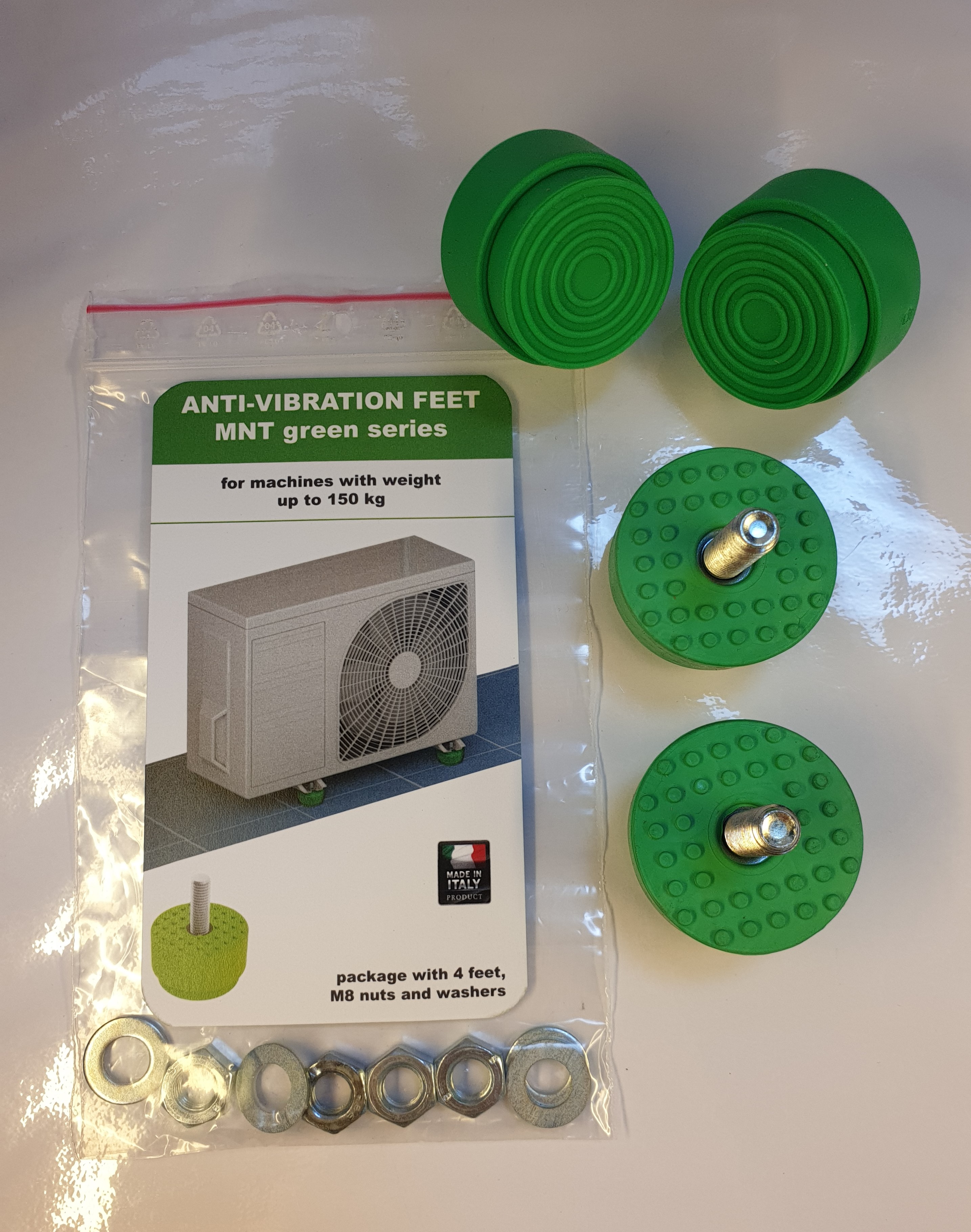 ANTIVIBRANTE KIT MNTCBMNTM8V2040L - PORTATA FINO A 150 KG PIEDINI PER UNITÀ ESTERNE
