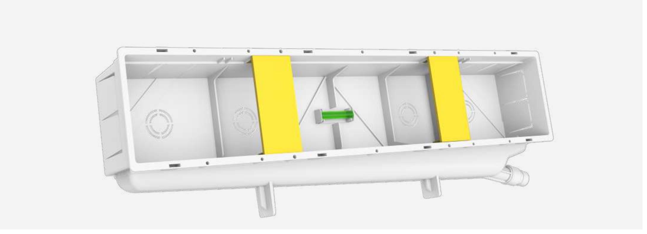 PREDISPOSIZIONE SENZA SIFONE L=520 MM PROFESSIONAL PLUS CON COPERCHIO AD INCASTRO